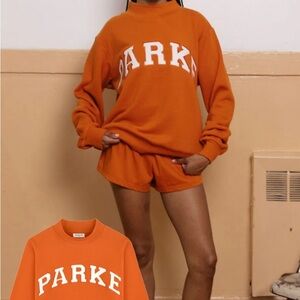 Parke Back to School Varsity Mockneck Heritage Amber Mockneck sweatshirt S/M